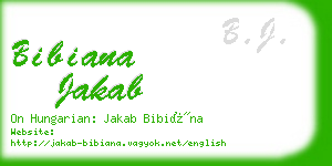 bibiana jakab business card